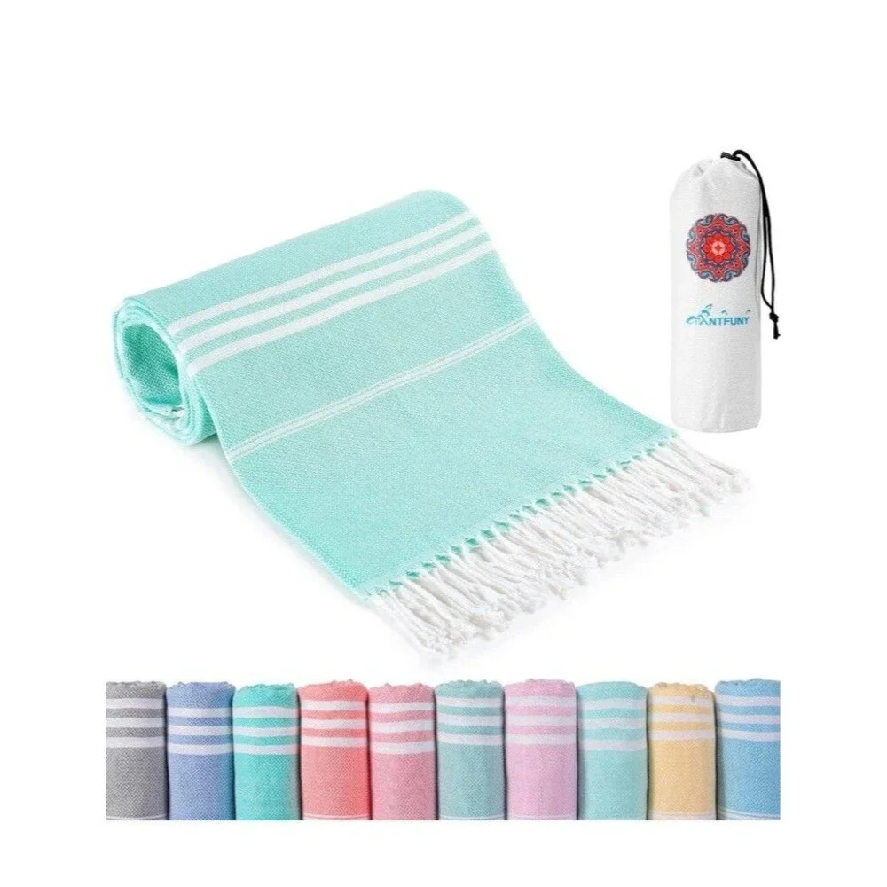 Turkish Beach Towels Vacation Essentials Quick Dry Sand Free Oversized Bath P...